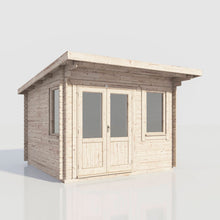 Load image into Gallery viewer, Pent Log Cabin – 28mm Scandinavian Timber, Double Glazed, EPDM Roof | Made in Britain-Eclipse Fencing

