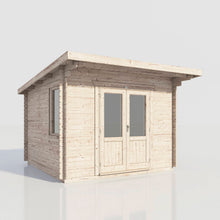 Load image into Gallery viewer, Pent Log Cabin – 28mm Scandinavian Timber, Double Glazed, EPDM Roof | Made in Britain-Eclipse Fencing
