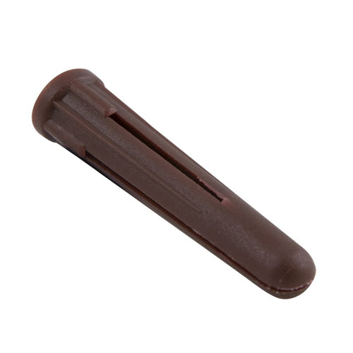 Plastic Wall Fixing Plugs (Brown) – Pack of 100 – Strong & Reliable Anchoring Solution-Eclipse Fencing