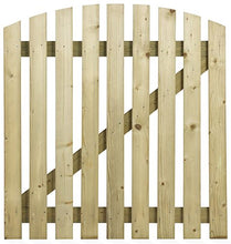Load image into Gallery viewer, Pressure Treated Slatted Curved Top Side Gate – Durable &amp; Stylish Garden Access-Eclipse Fencing
