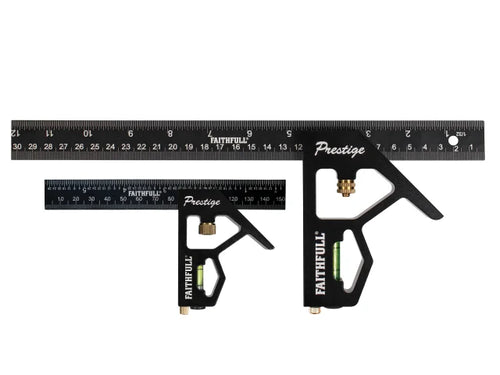 Prestige Combination Square Twin Pack 150mm (6in) & 300mm (12in)-Eclipse Fencing