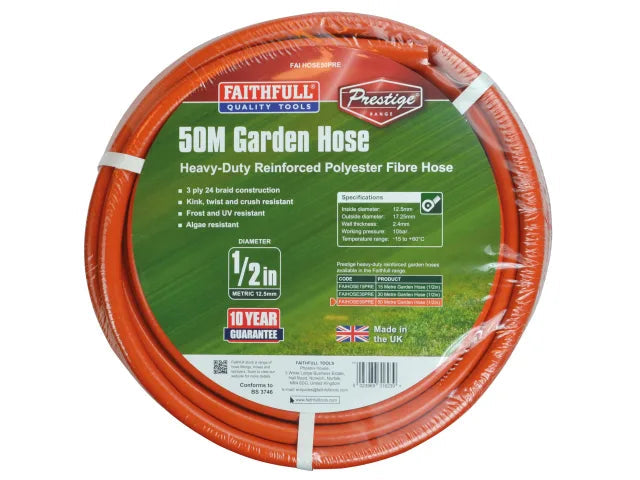 Prestige Heavy-Duty Garden Hose 12.5mm (1/2in) Diameter-Eclipse Fencing