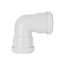 Push Fit Knuckle 90° Bend White – Durable Right-Angle Plumbing Connection-Eclipse Fencing