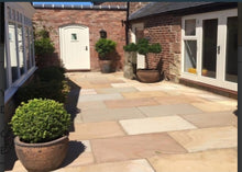 Load image into Gallery viewer, Raj Blend 900mm x 600mm Calibrated 22mm Paving Slabs – Premium Natural Stone-Eclipse Fencing
