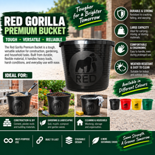 Load image into Gallery viewer, Red Gorilla Premium Bucket – Durable, Multi-Purpose Bucket for DIY &amp; Construction-Eclipse Fencing
