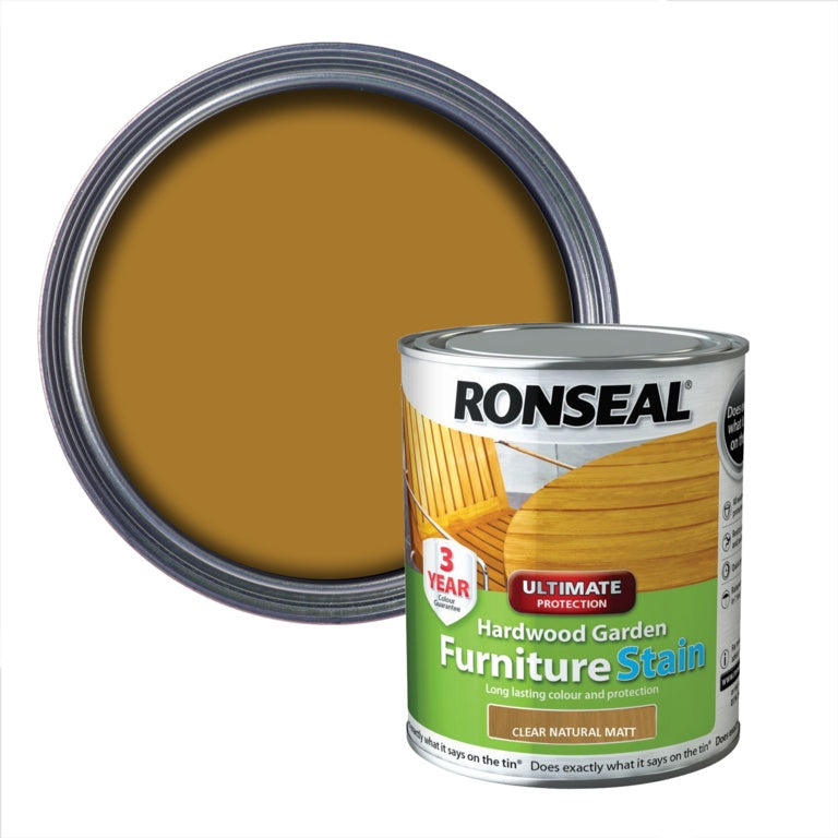 Ronseal Hardwood Furniture Stain 750ml – Long-Lasting Protection for Outdoor Hardwood Furniture-Eclipse Fencing