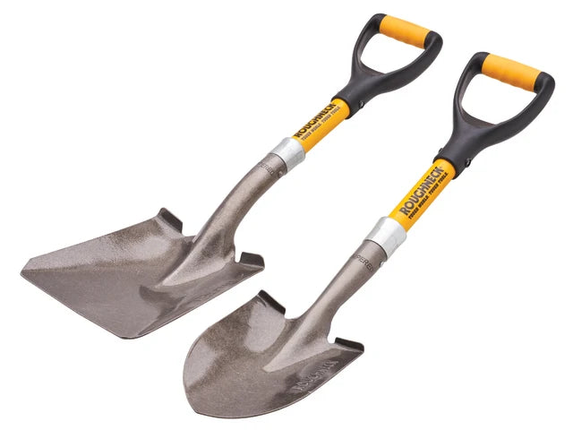 Roughneck Bulk & Round Micro Shovel Twin Pack – Durable Garden Shovels-Eclipse Fencing