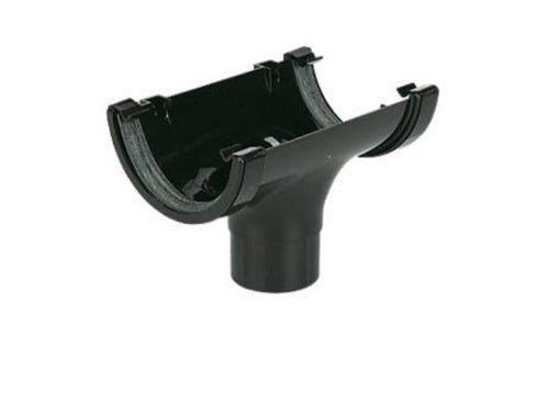 Round Running Outlet 112mm x 68mm Plastic – Efficient Gutter to Downpipe Connection-Eclipse Fencing