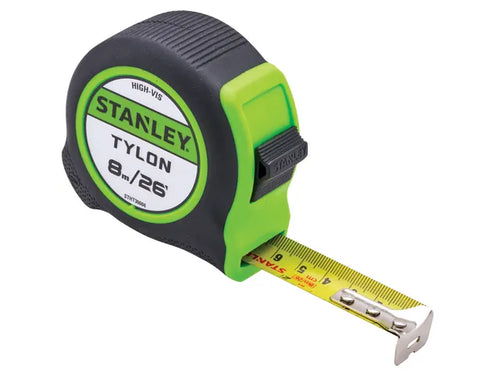 STANLEY Hi-Viz Tylon Tape 8m (26ft)-Eclipse Fencing