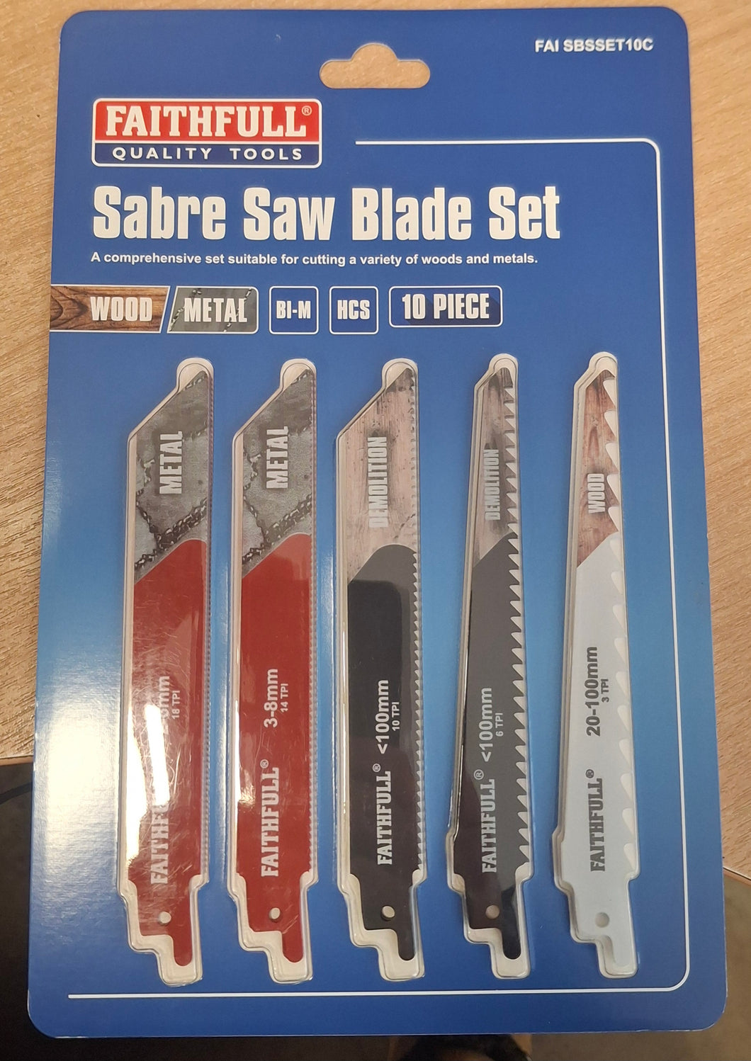 Sabre Saw Blade Set, 10 Piece 150mm-Eclipse Fencing
