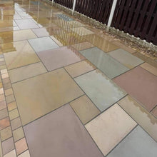 Load image into Gallery viewer, Sawn Raj Green 4 Mixed Size Patio Pack – Polished, Sawn &amp; Honed Natural Stone-Eclipse Fencing
