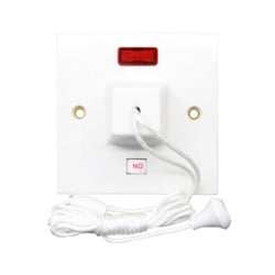 Securlec 1 Gang Ceiling Switch with Neon Indicator 45A – Durable & Easy Install-Eclipse Fencing