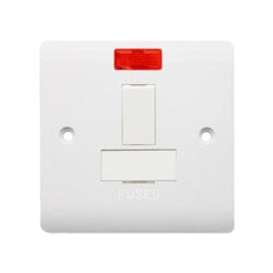 Securlec 1 Gang Switched Fused Spur with Neon 13 Amp – Safe and Reliable Electrical Control-Eclipse Fencing