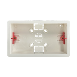 Securlec 2 Gang Dry Lining Box 35mm Deep – Compact Dual Back Box for Plasterboard Walls-Eclipse Fencing
