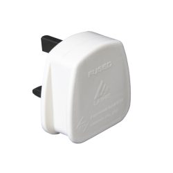 Securlec 3 Pin Nylon BS Plug White 13 Amp 250V – Safe & Durable Electrical Plug-Eclipse Fencing