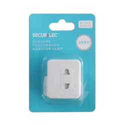 Securlec Fused Shaver & Toothbrush Adapter 1 Amp – Safe Power for Low-Power Bathroom Appliances-Eclipse Fencing