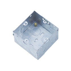 Securlec Metal Back Box 1 Gang 47mm – Durable Steel Electrical Box for Switches & Sockets-Eclipse Fencing