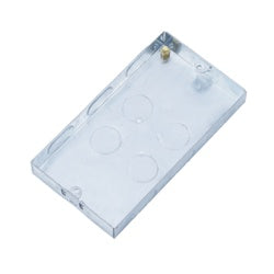 Securlec Metal Back Box 2 Gang 25mm – Durable Surface Mount Box for Double Switches & Sockets-Eclipse Fencing