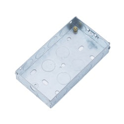 Securlec Metal Back Box 2 Gang 35mm – Durable Electrical Wall Box-Eclipse Fencing