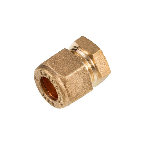 Securplumb Compression Stop End 15mm – Brass Pipe Termination Fitting-Eclipse Fencing