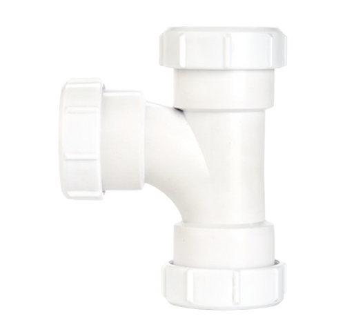 Securplumb Compression Swept Tee 40mm – Durable Leak-Proof Plumbing Connector-Eclipse Fencing