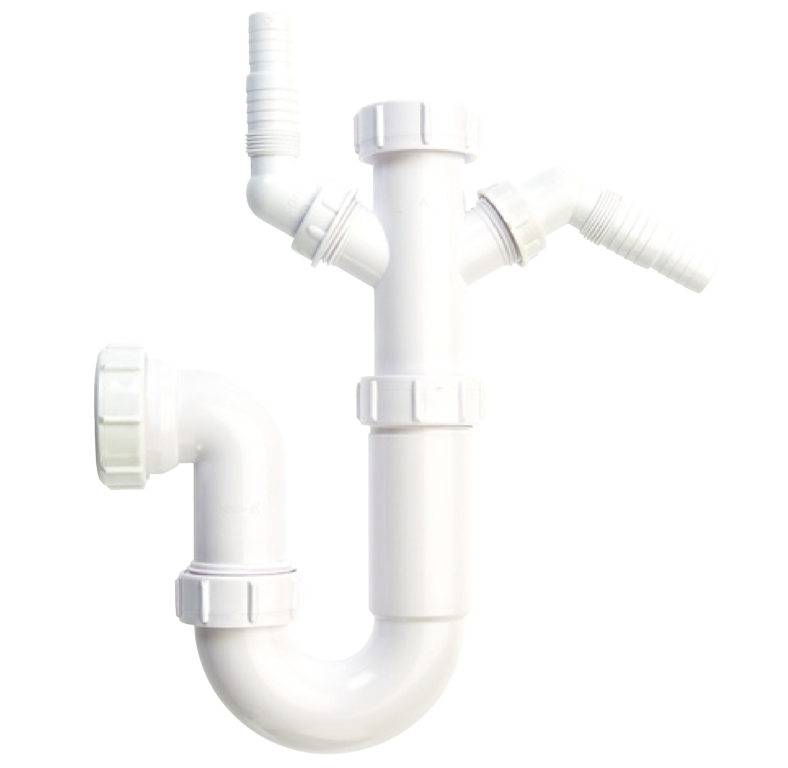 Securplumb Washing Machine Waste Trap 2 Spigot 40 x 75mm – Dual Appliance Drain Solution-Eclipse Fencing