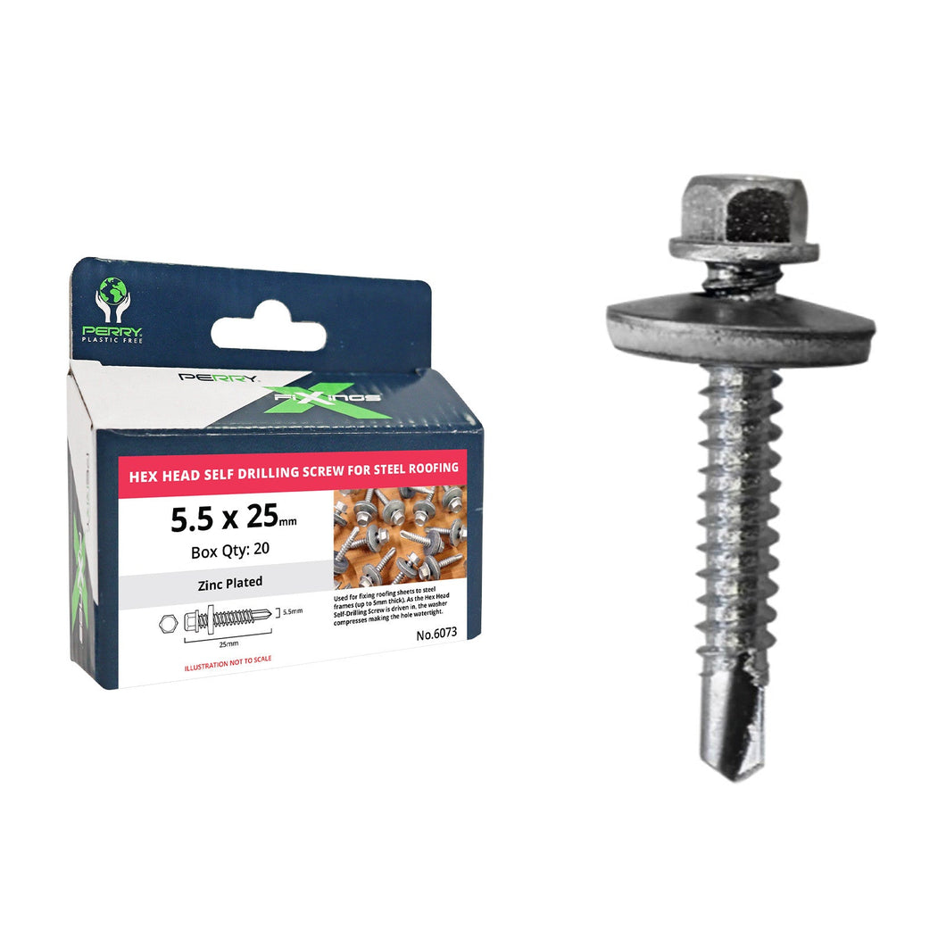 Self-Drilling Screws for Steel Roofing – Hex Head with Integrated Washer-Eclipse Fencing