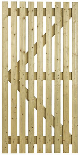 Slatted Flat Top Side Gate – 0.9m x 1.8m – Durable & Stylish Garden Gate-Eclipse Fencing