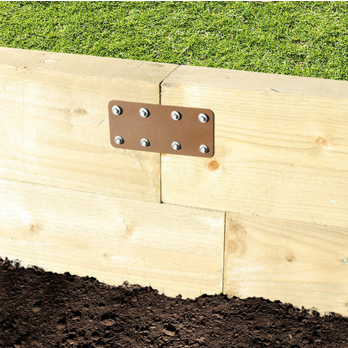 SleeperSecure Short Internal Sleeper Straight Flat Support Plate – Strong & Reliable Timber Fixing-Eclipse Fencing
