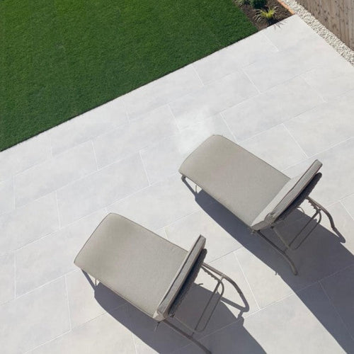 Storm White Porcelain 900mm x 600mm x 20mm – Premium Outdoor Porcelain Paving Tiles-Eclipse Fencing