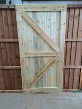 Load image into Gallery viewer, T &amp; G Gate Tanalised Flat Top 900mm x 1.8m – Fully Framed Timber Gate (Custom Sizes Available)-Eclipse Fencing
