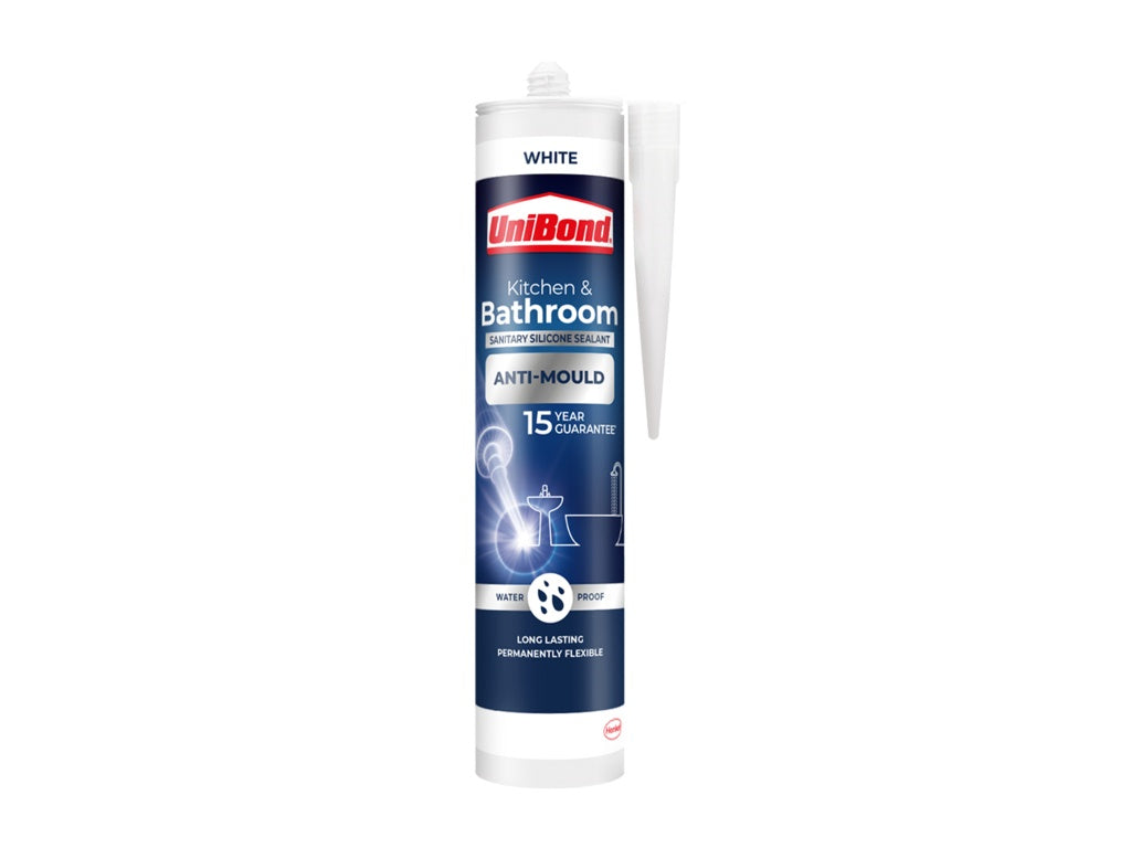 UniBond Anti-Mould Bathroom & Kitchen Sealant – Waterproof, Flexible Silicone for Wet Areas-Eclipse Fencing