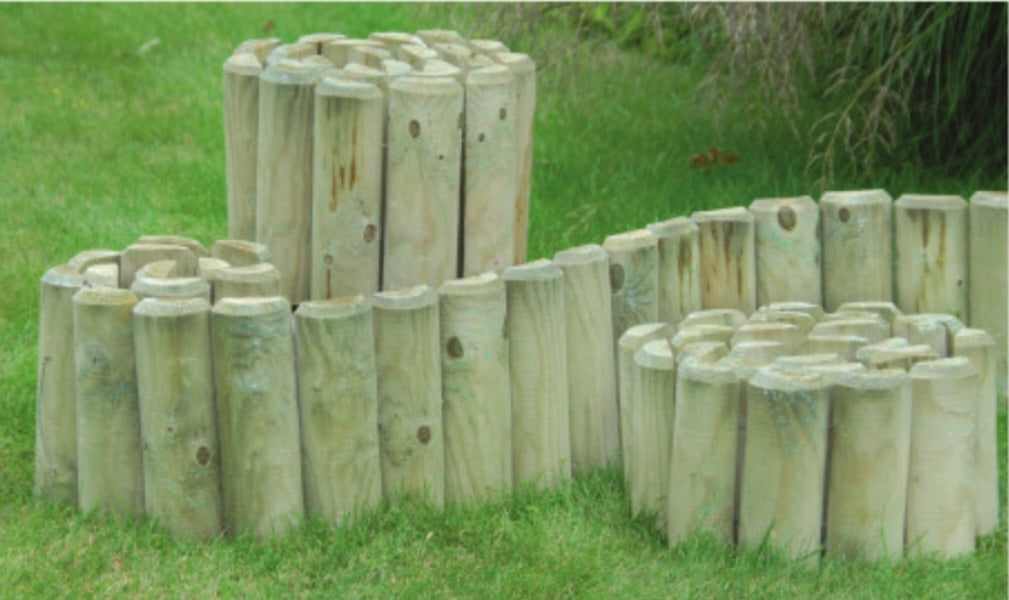 Wooden Log Roll Edging – Durable Timber Garden Borders-Eclipse Fencing
