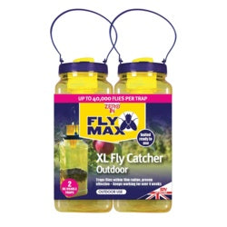 Zero In Fly Max XL Fly Catcher Outdoor Twin Pack – Powerful, Long-Lasting Outdoor Fly Control-Eclipse Fencing