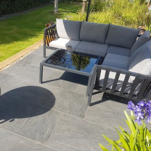 Anthracite Porcelain Mixed Size Paving Pack 20mm – Modern Patio, Walkway & Driveway Slabs-Eclipse Fencing