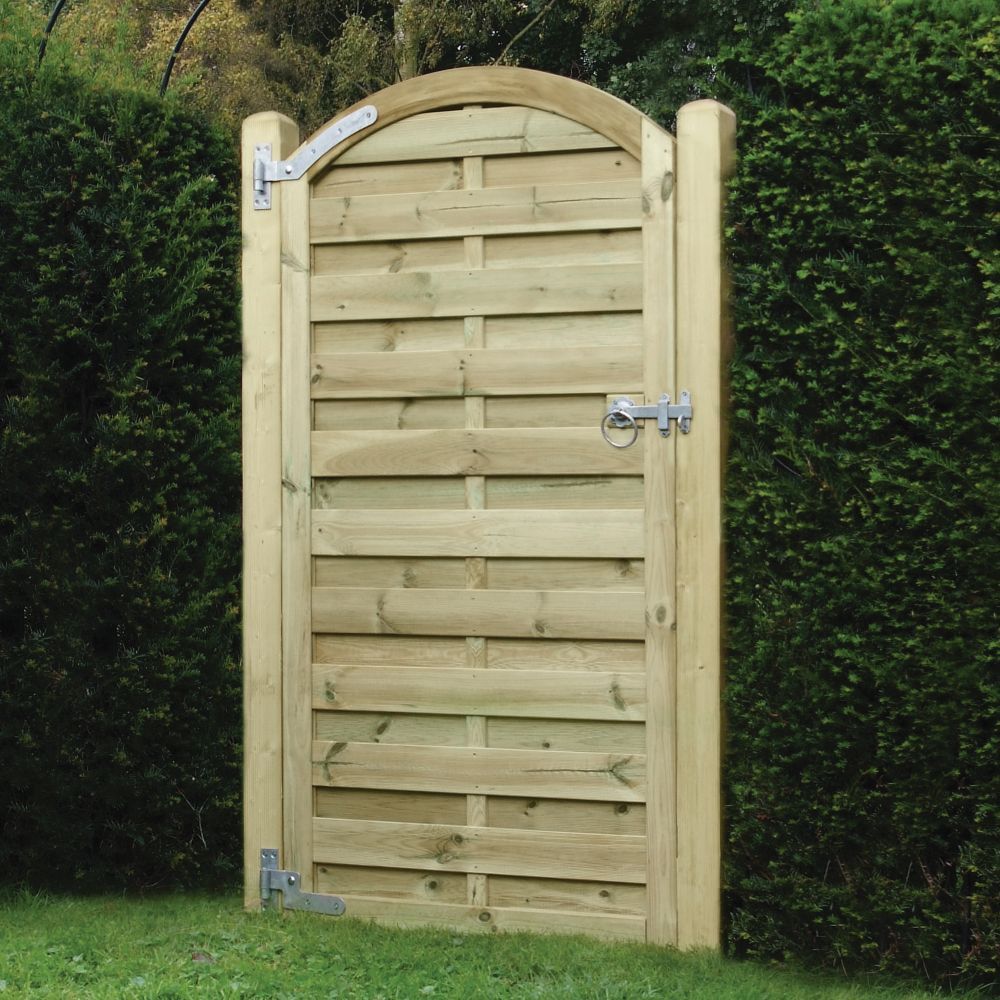 Arched Horizontal Garden Gate – 1.8m x 0.9m Durable Pressure-Treated Timber-Eclipse Fencing