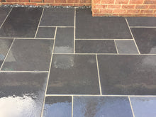 Load image into Gallery viewer, Black Limestone Patio Pack Calibrated 22mm – Premium Natural Stone for Modern Outdoor Spaces-Eclipse Fencing
