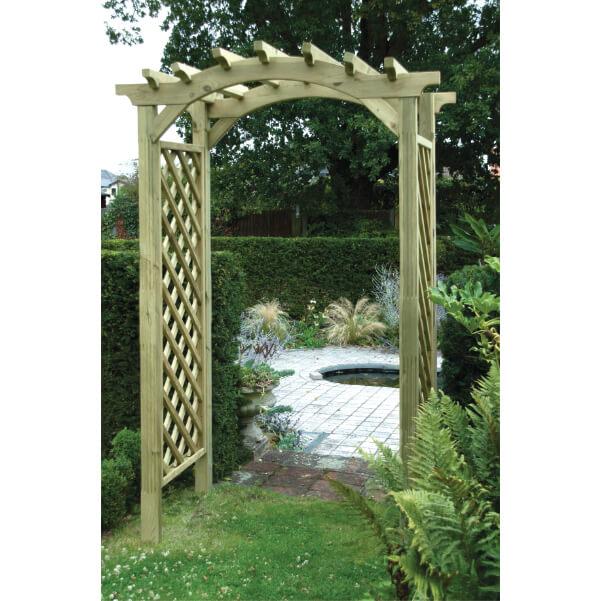 Elite Omega Top Arch Pergola – Pressure-Treated Timber Garden Arch 130cm Wide-Eclipse Fencing