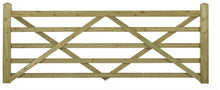 Load image into Gallery viewer, Field Gate 5 Bar Forester Style – CHARLTONS – Durable Wooden Gate for Gardens, Driveways &amp; Fields-Eclipse Fencing
