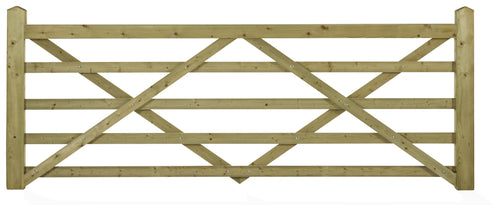Field Gate 5 Bar Forester Style – CHARLTONS – Durable Wooden Gate for Gardens, Driveways & Fields-Eclipse Fencing