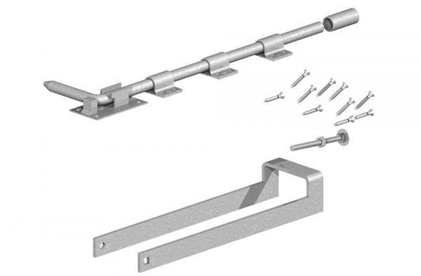 Field Gate Double Fastener Set – Galvanised Steel for Secure Gate Installation-Eclipse Fencing