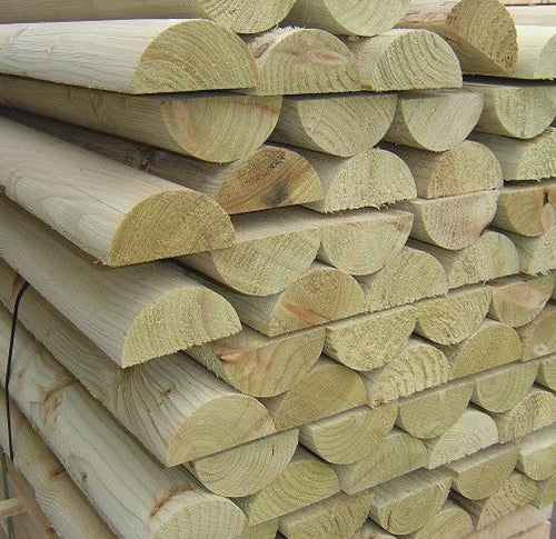 Half Round Machined Rails – 100mm x 3.6m Pressure-Treated Timber 10% off at Checkout-Eclipse Fencing