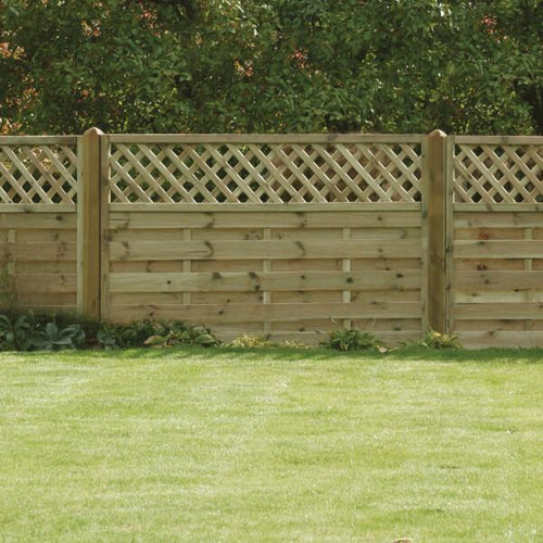 Horizontal Lattice Top Fencing Panels – Stylish & Durable Garden Fencing-Eclipse Fencing