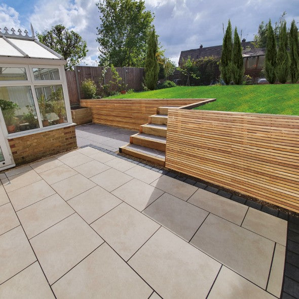 Ivory Cream Porcelain 600mm x 900mm x 20mm – Premium Outdoor Paving-Eclipse Fencing