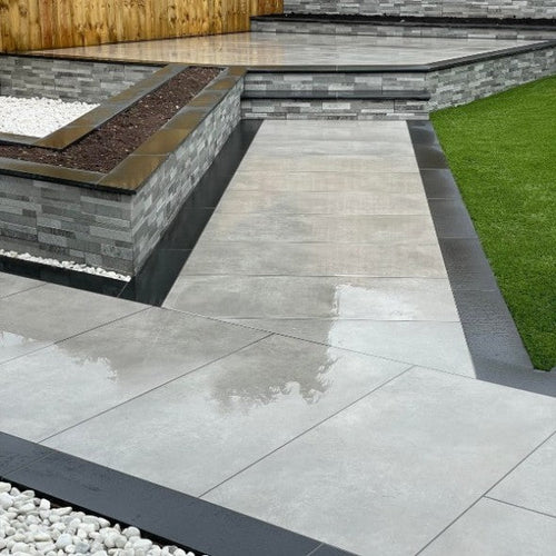Luna Grey Porcelain 1200mm x 600mm x 20mm – Large Outdoor Paving Slabs-Eclipse Fencing