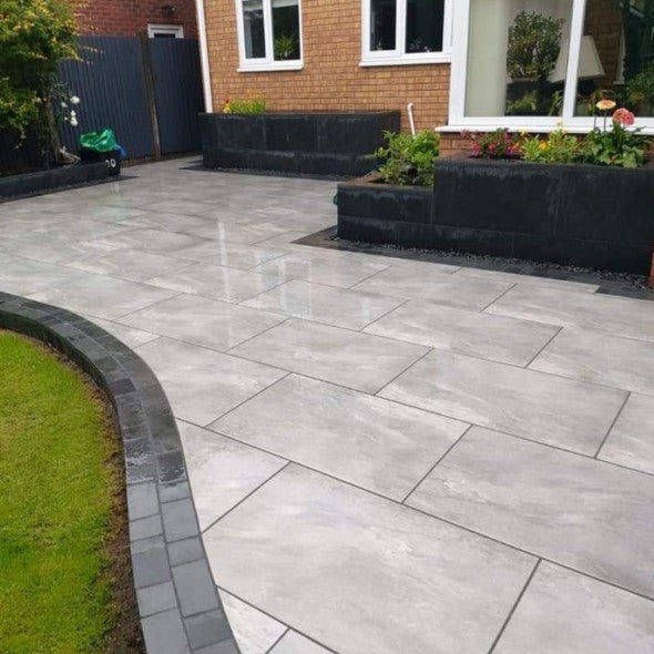 Magnum Grey Porcelain 900mm x 600mm x 20mm – Large Durable Outdoor Paving Slabs-Eclipse Fencing
