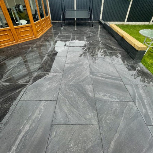 Marmo Anthracite Porcelain 600mm x 900mm x 20mm-Eclipse Fencing