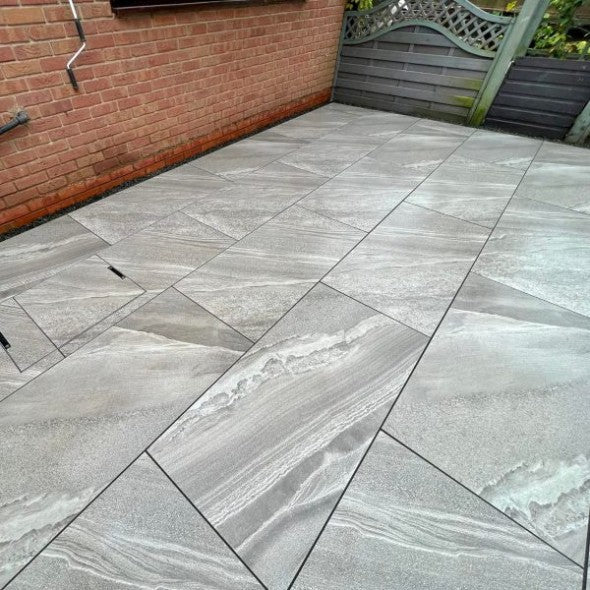 Marmo Grey Porcelain 600mm x 900mm x 20mm – Durable Outdoor Paving Tiles-Eclipse Fencing