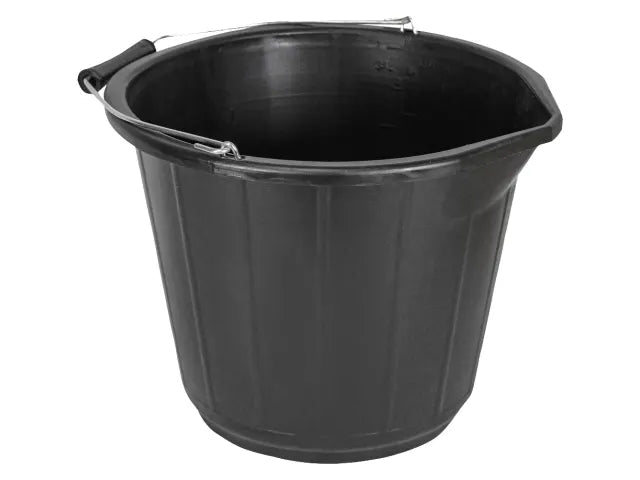 Plastic Bucket General Purpose 14 Litre (3 Gallon) – Black | Durable and Versatile-Eclipse Fencing