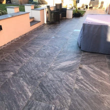 Load image into Gallery viewer, Sagar Black Porcelain 600mm x 900mm x 20mm – Sleek Outdoor Paving Tiles-Eclipse Fencing
